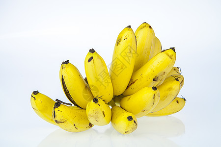 一群香蕉食物正方形小吃黄色水果对象白色图片