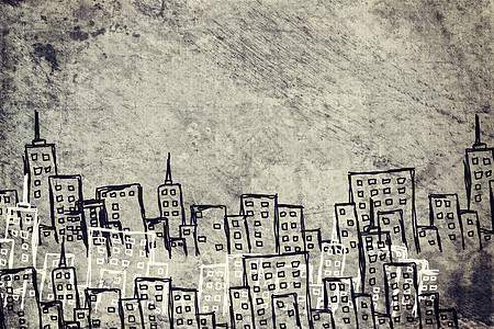 带裂缝的水泥灰墙 各种建筑物灰色材料建筑草稿绘画背景图片