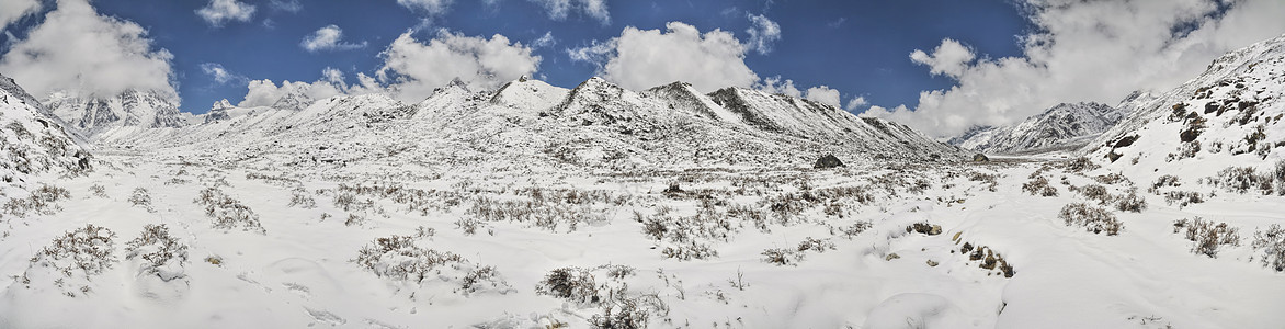 康钦坚加山脉全景风景山顶石头首脑冰川美丽顶峰蓝色图片