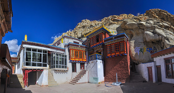 拉达赫神社竹巴山脉院子宗教水平干旱建筑学佛教徒寺庙图片