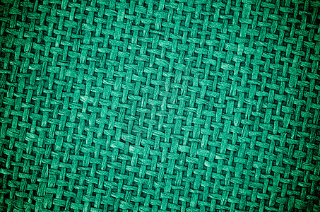 暗绿色画布背景工艺柳条团结纹理桌布餐垫蓝色细绳麻布材料图片