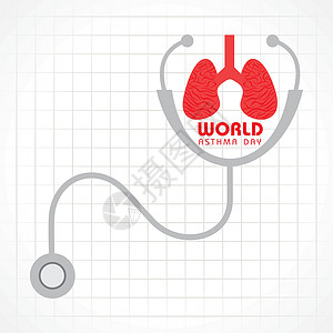 创意世界阿斯玛日Asthma Day医疗医院药品雾化器处方哮喘标签治疗攻击支气管炎图片