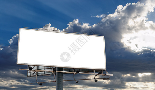 空白的广告牌屏幕天际旅行广告控制板横幅城市帆布促销商业背景图片