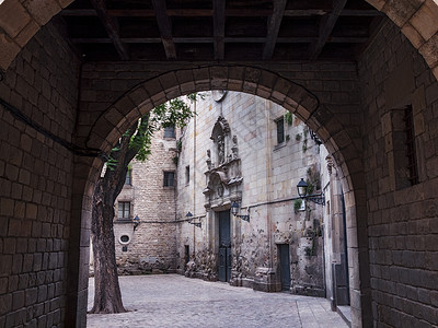 圣费利佩内里广场 西班牙巴塞罗那建筑教会旅行宗教历史正方形旅游建筑学图片