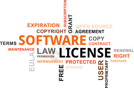 云软件许可侵权合同法律协议版权用户执照词云条款保护图片