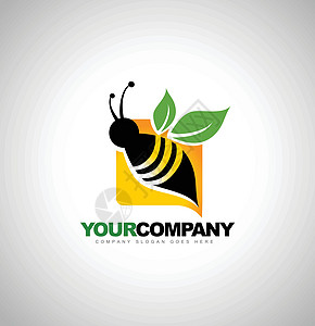 Bee Logo设计概念卡片插图制作人创造力公司品牌标识推广商业蜜蜂图片