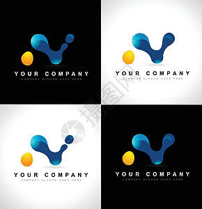 字母N徽标设计标识品牌商业插图推广蓝色公司创造力卡片背景图片