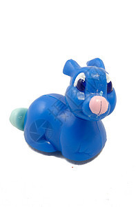 蓝玩具兔子图片