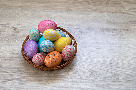 复活节鸡蛋篮子点缀手提篮装饰装饰品图片