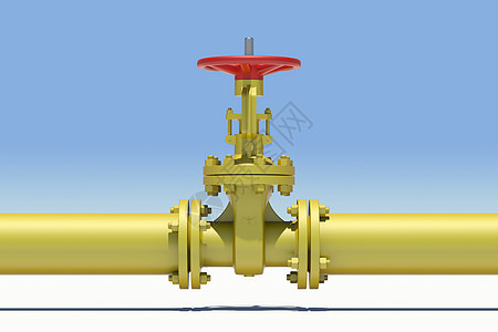 阀和管道 天空作为背景工业车轮龙头金属管子工程气体天然气黄色控制图片