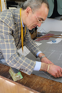 真正的裁缝男人设计师剪刀织物缝纫店铺材料商业定制成人图片
