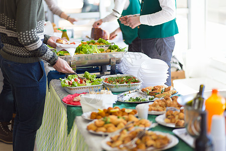 Banquet会议午餐休息小吃庆典桌子餐厅沙拉商业饮料菜单宴会自助图片