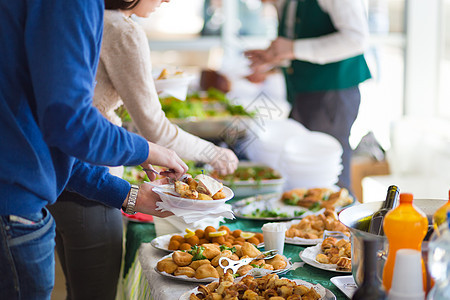 Banquet会议午餐休息拼盘服务沙拉饮料服务器酒店盘子美食自助庆典图片