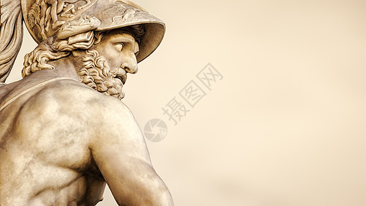 支持Patroclus团体的梅内劳斯盔甲头盔男性肌肉阳台建筑学二头肌友谊雕刻文化图片