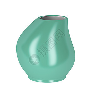 滚动花盆陶器绿色花瓶背景图片