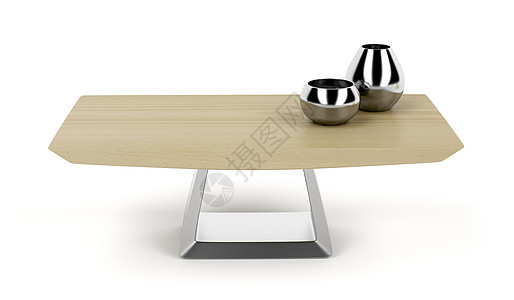 木制咖啡桌用餐花瓶纤维板客厅家具桌子盘子金属木头咖啡图片