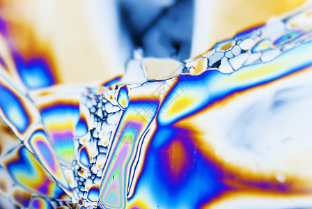 双极光线微晶晶体矿物极化化学品显微镜彩虹科学冥想蓝色宝石矿物质图片