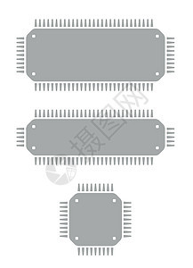 微芯片木板硬件白色处理器电气插图母板微电路半导体电脑图片