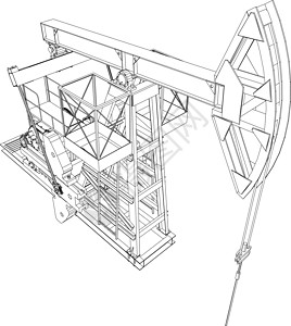 油泵插孔 3d的矢量投影钻机工程管子燃料生产千斤顶插图工业气体抽油机图片