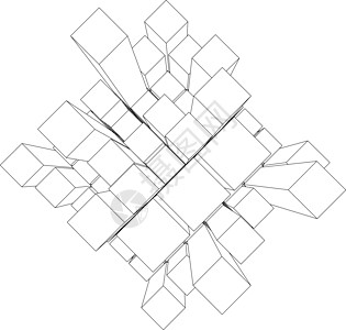 3d立方体矢量插图创造力长方形空白信息推介会艺术盒子图表正方形图片