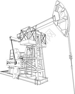 油泵插孔 3d的矢量投影化学品油气工程钻机管道工业石油抽油机油井气体图片