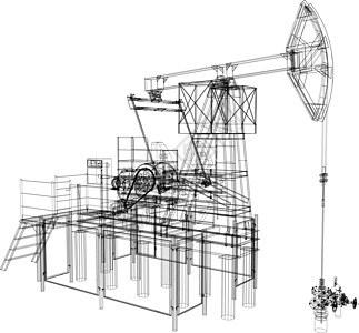 油泵插孔 3d的矢量投影管道石油工业生产油井阀门气体油桶油钱管子图片