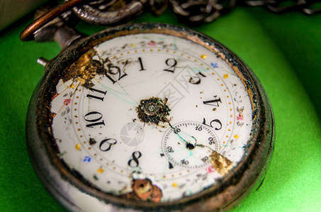 旧袖口手表宏观时钟火车指针数字拨号金属钟表小时时间图片