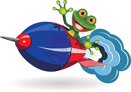 一枚火箭中的青蛙图片