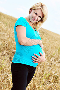 美容怀孕衣服父母女性肚子母性妈妈女孩场地小麦孩子图片