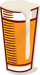啤酒杯插图啤酒艺术女士派对服务餐具液体玻璃金子图片