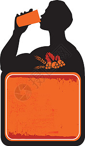 啤酒酒路标艺术男人瓶子饮料麦芽小麦酵母酿造酒精标识图片