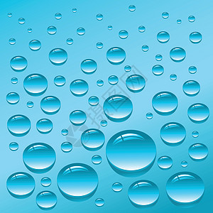 滴落温泉气泡活力插图泡沫液体蓝色海洋环境淋浴图片
