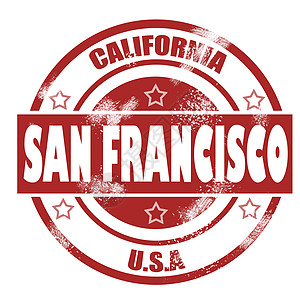 包装盒贴图旧金山邮票城市墨水质量保修单划伤水印艺术品标签背景