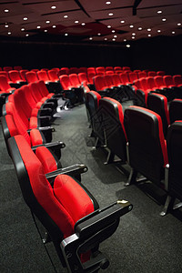 红色席位的空行座位文艺椅子演出礼堂电影业时间电影院图片