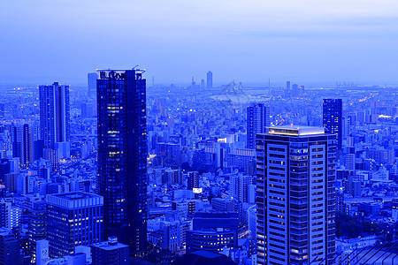 大阪夜景建筑物建筑学街道商业全景城市天际天空场景旅行图片