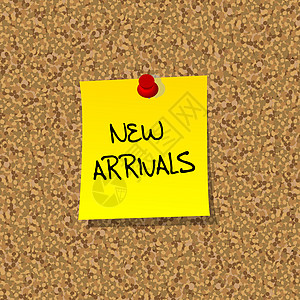 新品尚新黄色纸条纸 上面写着“新阿里亚瓦尔”背景