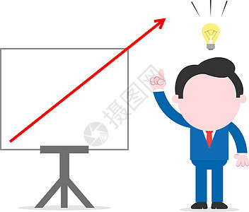 手持弓箭 身挂图的商务人士投资经理优胜者市场办公室解决方案领导商业胜利灯泡图片