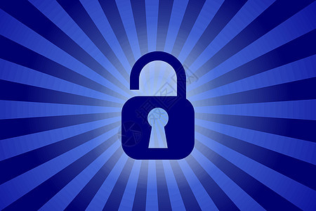 锁定背景隐私钥匙蓝色挂锁秘密密码锁孔安全保障商业背景图片