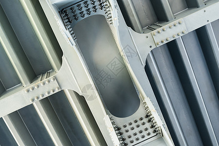 灰金属框架 关门金属项目天花板建筑技术建筑学螺栓工程紧固件高架图片