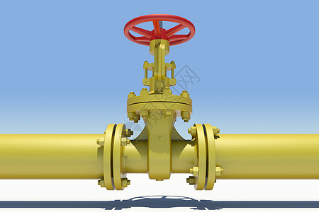 黄色管道和阀门天空天然气气体控制坚果车轮导管白色螺栓蓝色图片