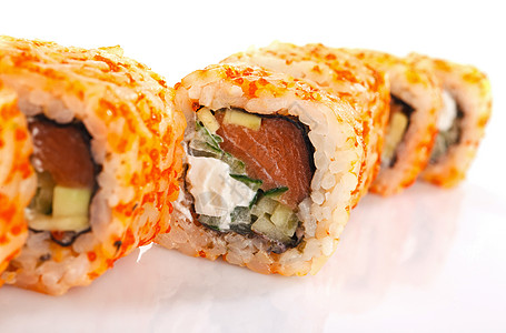 寿司卷美食白色午餐海藻产品小吃文化海鲜寿司图片