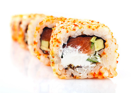 寿司卷白色海藻午餐寿司产品小吃海鲜美食文化图片
