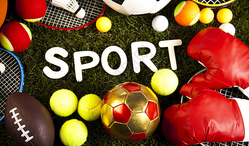 体育设备和球 自然色彩多彩的音调橡皮网球冰球拼贴画沥青足球团体棒球行动器材图片