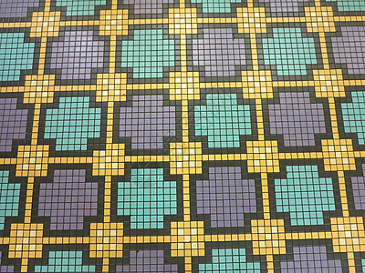 彩色模式黄色黑色紫色正方形蓝色瓷砖绿色地面图片