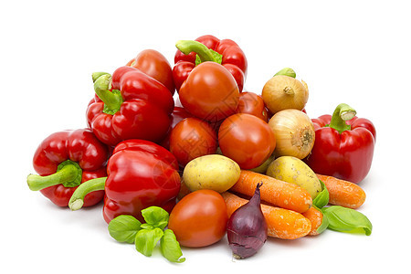 新鲜蔬菜辣椒土豆胡椒白色美食季节农场健康营养水平图片