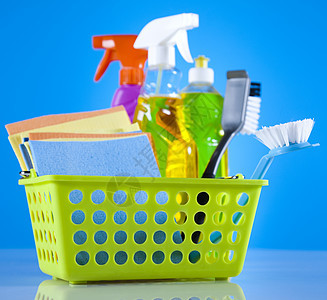 清洁设备 家庭工作丰富多彩的主题手套瓶子家务洗涤洗手间消毒剂卫生服务团体产品图片
