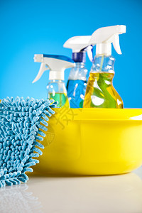 清洁设备 家庭工作丰富多彩的主题产品手套洗涤剂工具海绵服务房子塑料洗涤消毒剂图片