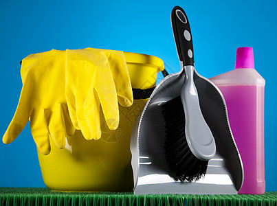 清洁用品 家庭工作丰富多彩的主题房子清洁工塑料家务卫生洗涤剂团体商品洗涤橡皮图片