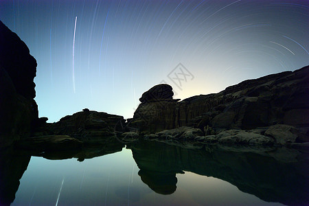 星号轨迹星座沙漠蓝色星星峡谷岩石星云星系银河系公园图片