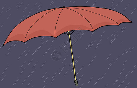 雨中的红伞图片